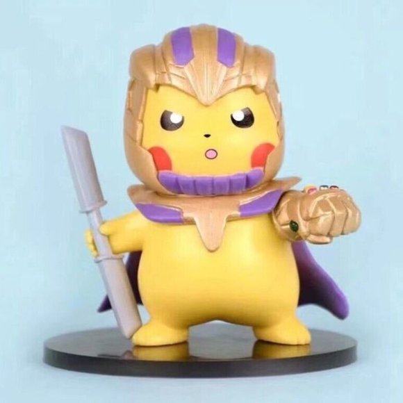Custom Crafted Avengers Thanos Warlord X Pikachu Figure - BRAND NEW - Picture 1 of 5